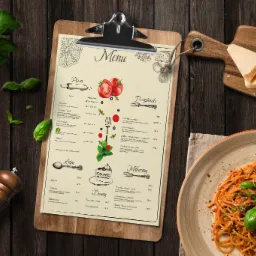menu dla pizzerii