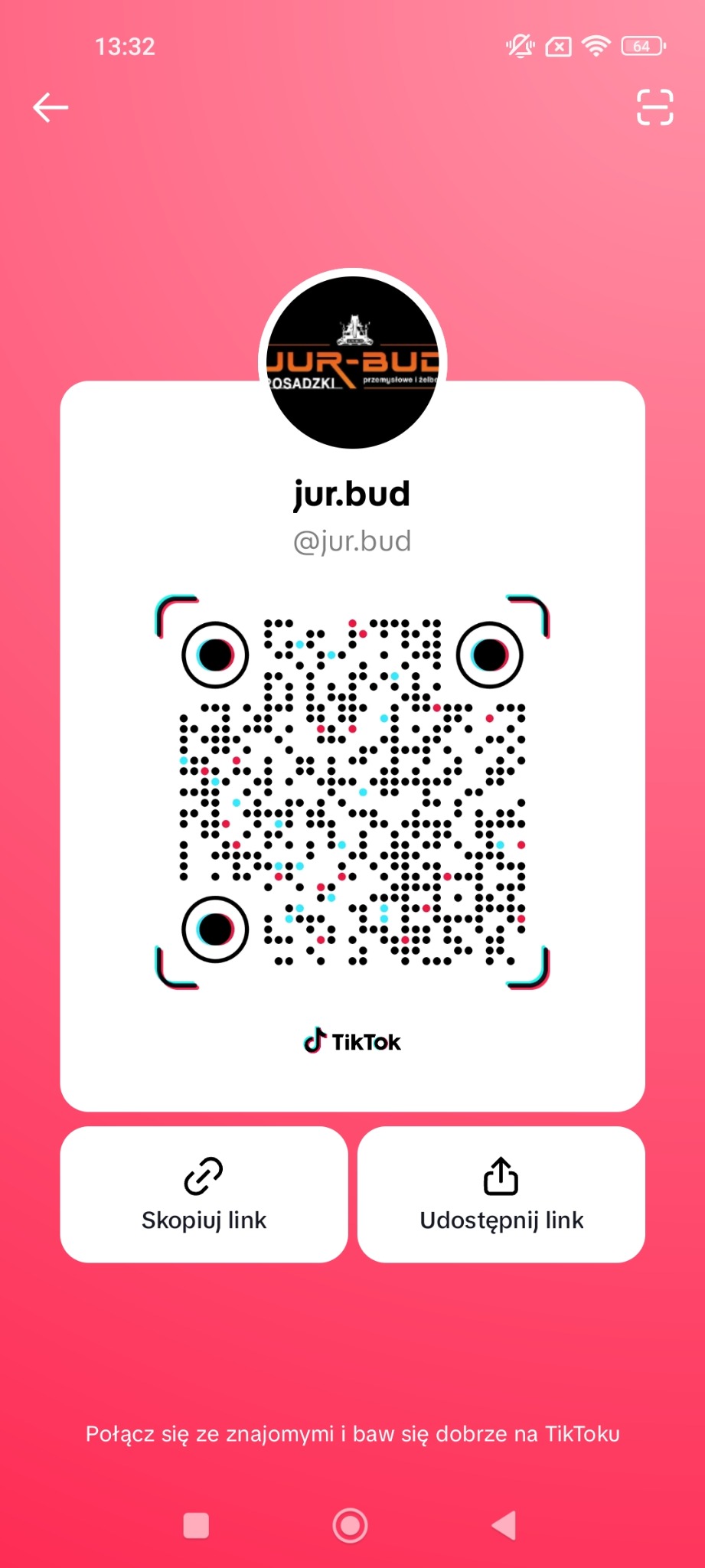 Zapraszamy do Odwiedzenia Naszego Firmowego Tik-Tok'A Zeskanuj Kod!