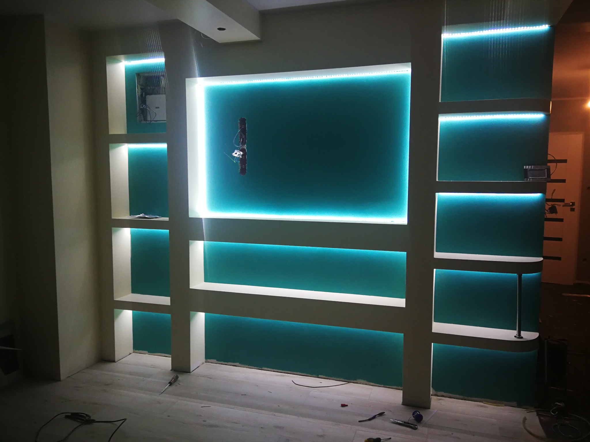 Zabudowa z płyt gk.