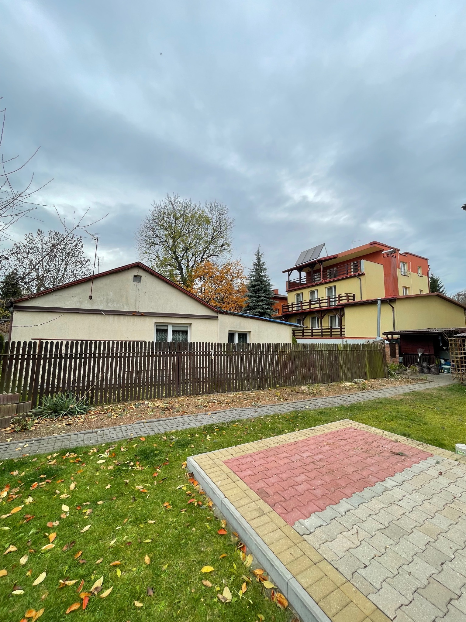 Obraz przedstawia pracę po wykonaniu prac wycinki drzew 10 świerków