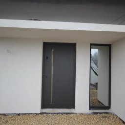 Drzwi zewnętrzne Parmax aluminiowo drewniane 