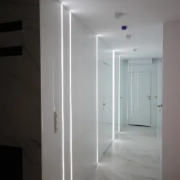 Drzwi wewnętrzne ukryte pokryte szkłem Eurodoor