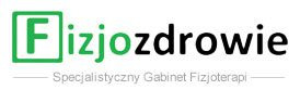 Logo gabinetu z zielonym kwadratem i literą F, obok napis 'Fizjozdrowie' oraz pod spodem szary napis 'Specjalistyczny Gabinet Fizjoterapii'.