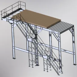 Projekt konstrukcji pod kontener biurowy.