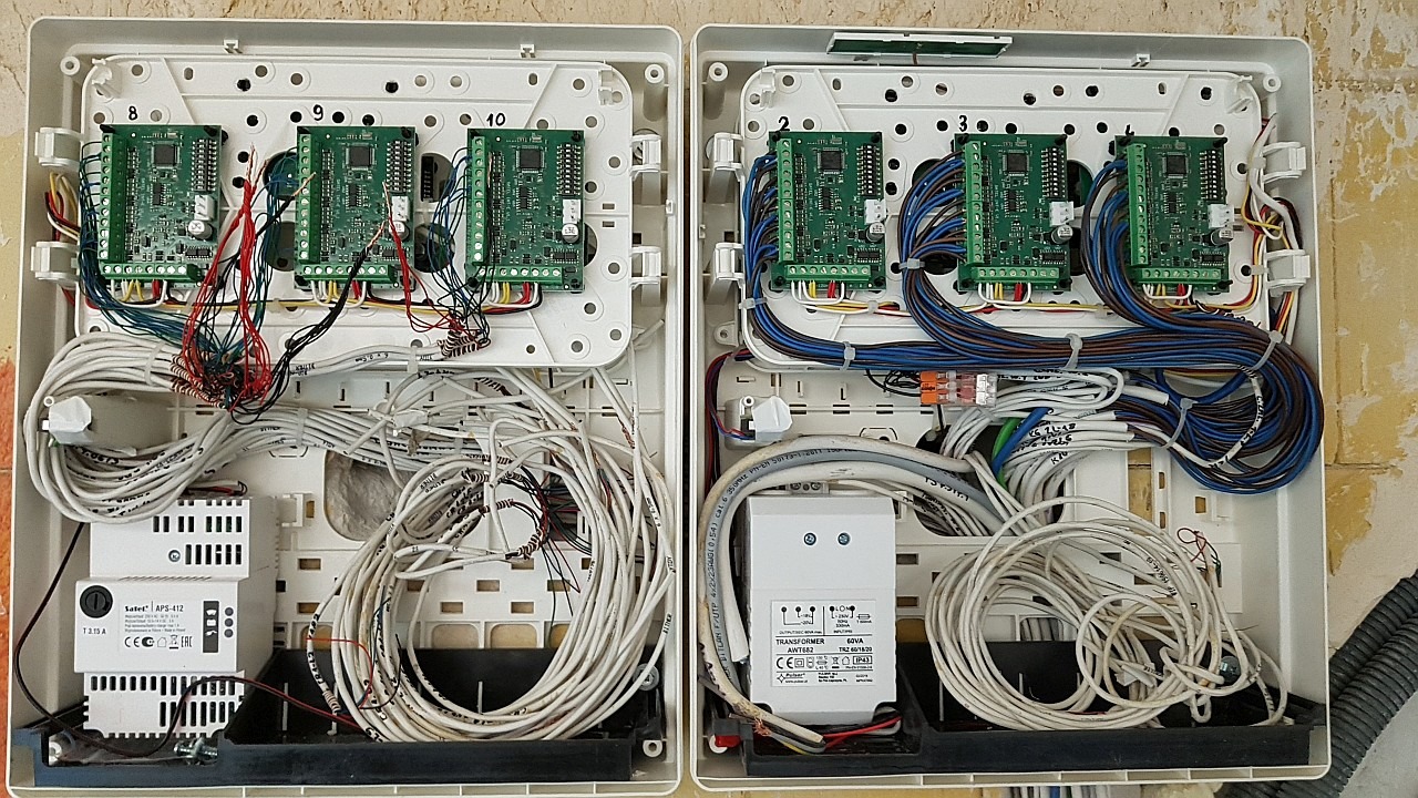 System alarmowy Satel - centrala na ponad 100 różnych czujek. Willa pod Wrocławiem