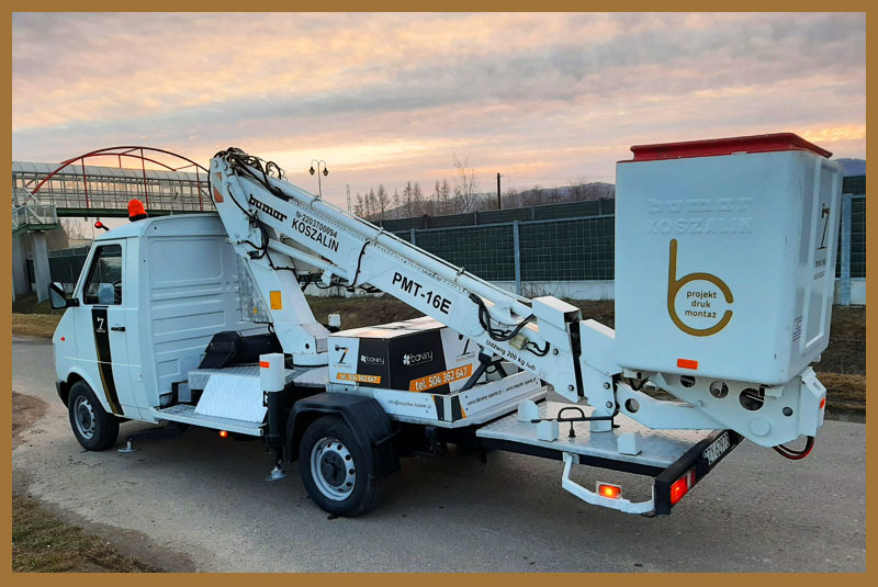 Usługi podnośnikiem koszowym/zwyżką 16 m