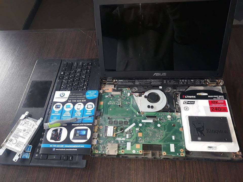 Wymiana dysku HDD na SSD przyśpieszy pracę Twojego laptopa.