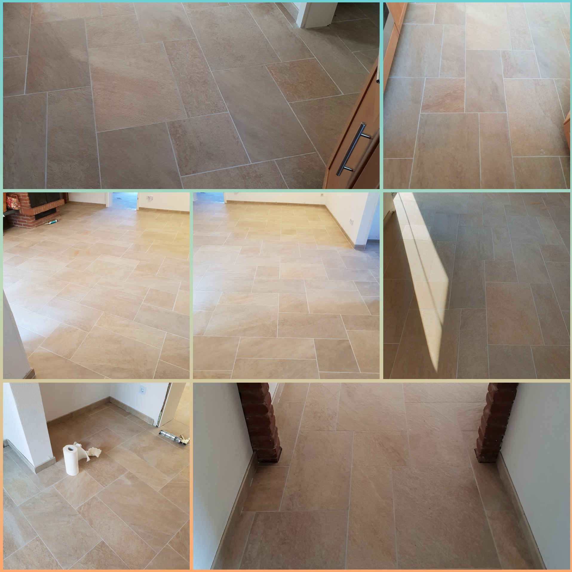 4 rodzaje płytek mozajka.