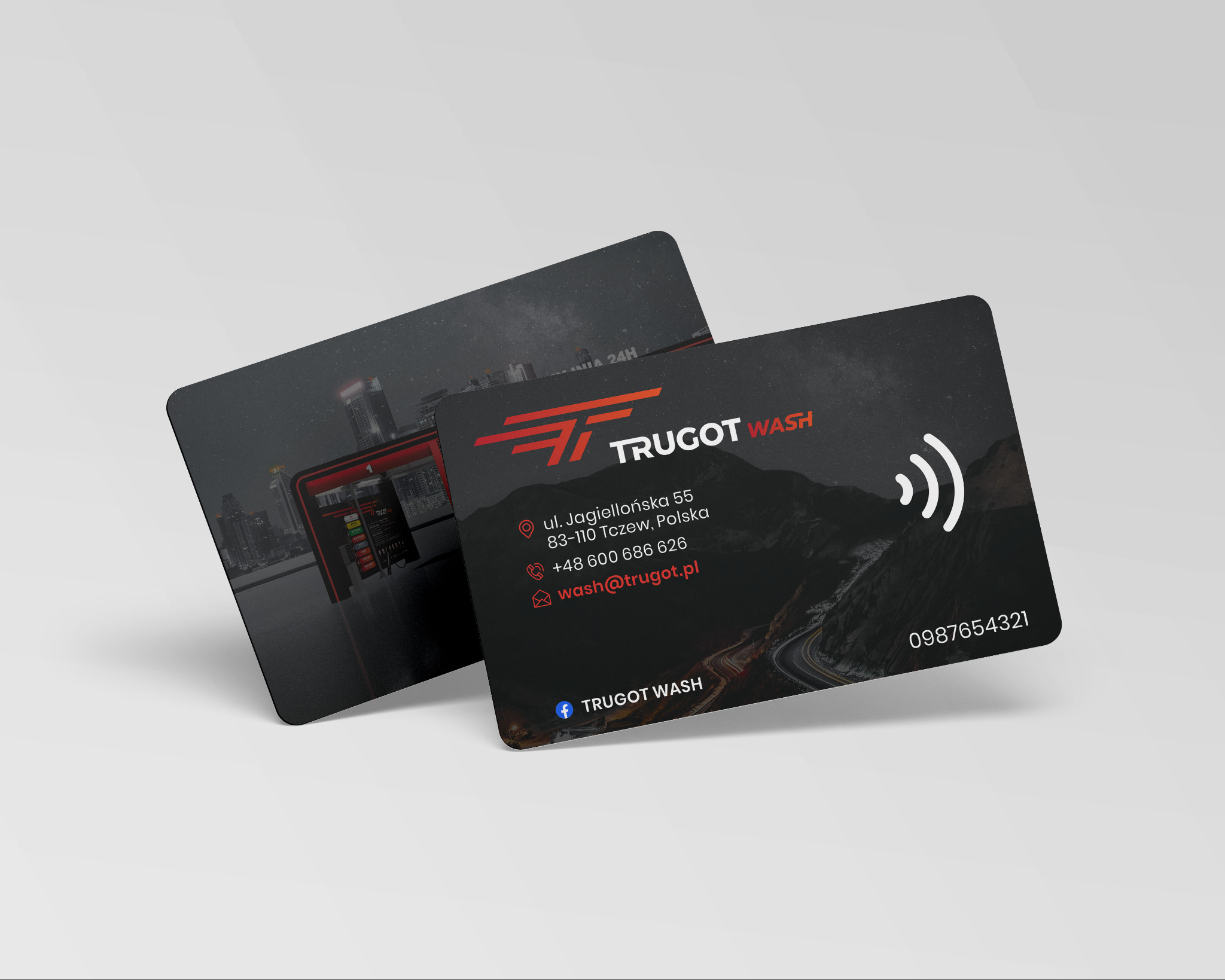 Elektroniczna karta flotowa do myjni Trugot Wash. Wizualizacja zaakceptowanego projektu. 2022