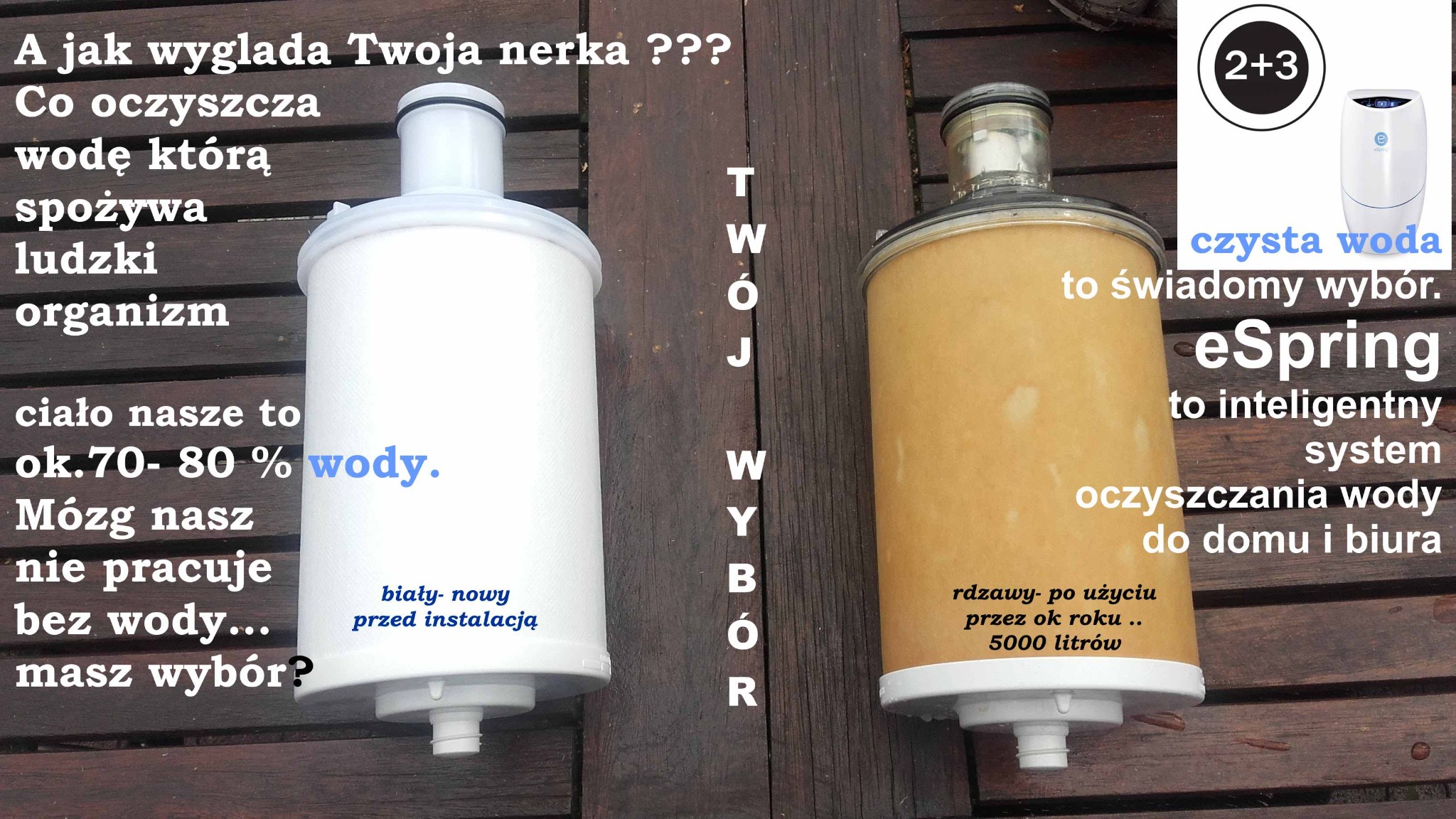 jeżeli pijesz byleco twoja nerka zrobi , oczyści wodę która pijesz