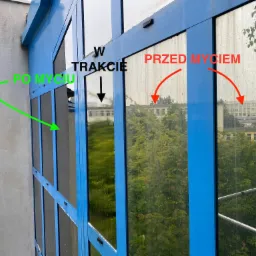 efekt mycia w szkole włodkowic w Płocku przed i po