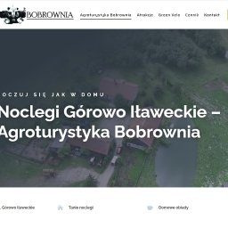 strona internetowa dla agroturystyki bobrownia