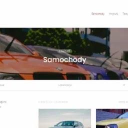 Strona główna portalu z ogłoszeniami motoryzacyjnymi D4F.pl z widocznymi samochodami w tle i polem wyszukiwania.