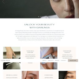 Strona internetowa dla Salonu Piękności z Nowego Yorku 