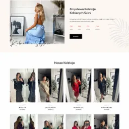 Strona główna sklepu internetowego z odzieżą damską My Angel, prezentująca kolekcje świąteczne, bestsellery i nowości, z widocznym menu, logo i kategoriami produktów.