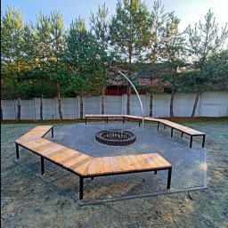 Miejsce do grillowania wykonane w całości dla Gminy Janów Podlaski.