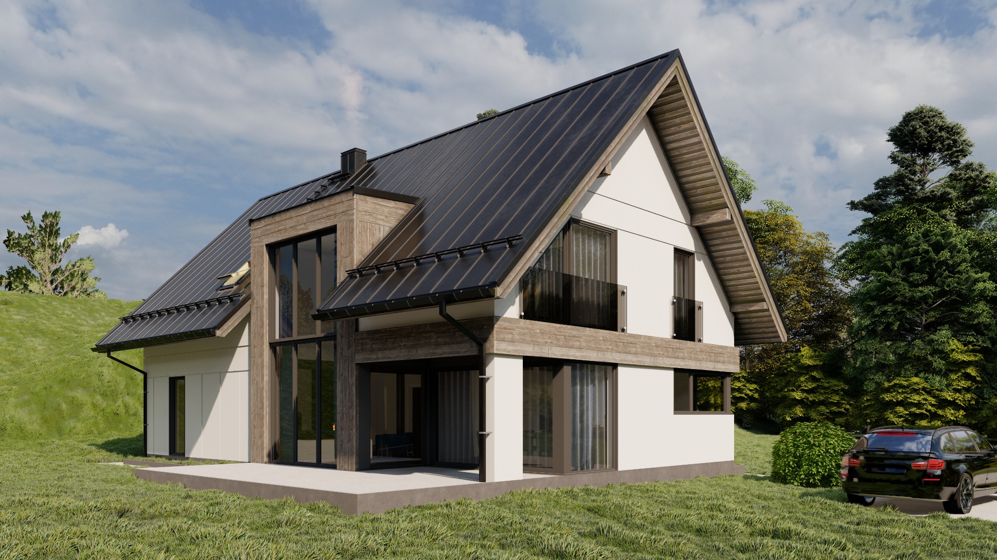 Budynek mieszkalny jednorodzinny. Powierzchnia użytkowa 160m2