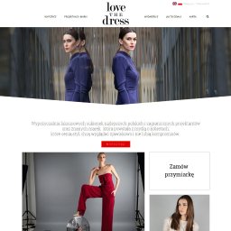Projekt graficzny portalu internetowego wypożyczalnia luksusowych sukienek