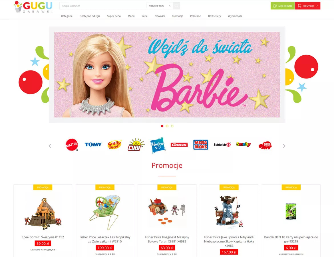 Projekt graficzny systemu identyfikacji wizualnej dla sklepu z zabawkami