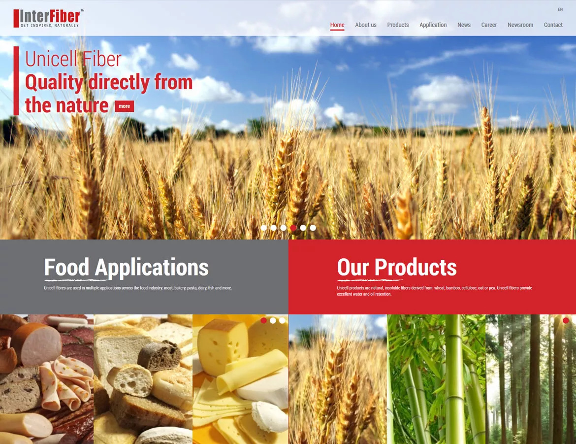 Projekt graficzny strony internetowej Wytwarzanie produktów przemiału zbóż