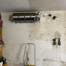 Spontan klienta montaż klimatyzacj przed remontem garaż i pokój