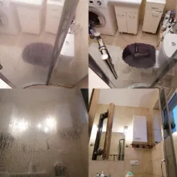 Efekt przed i po kabin prysznicowych