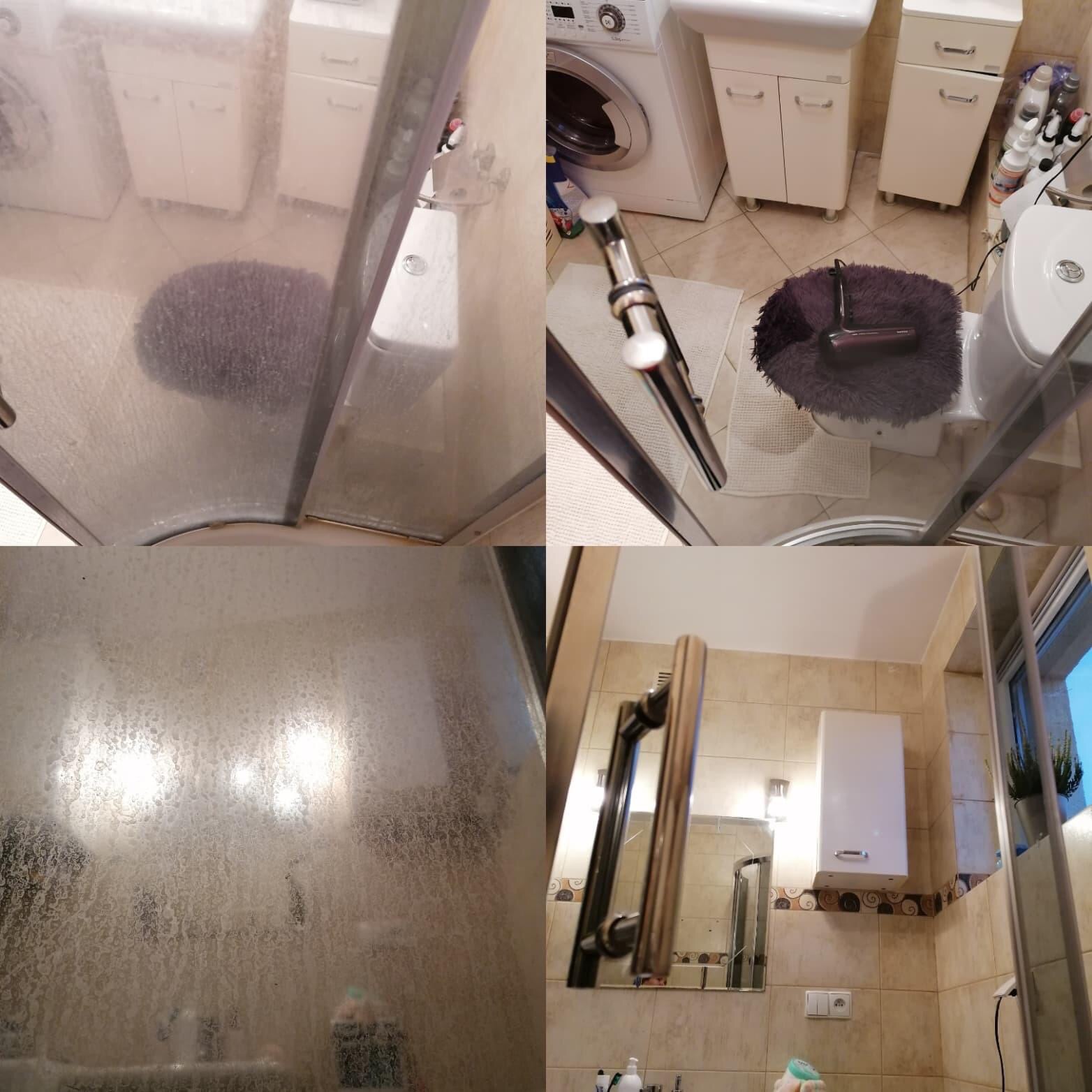 Efekt przed i po kabin prysznicowych