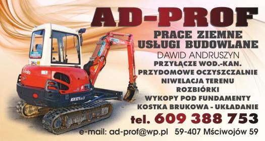 AD-PROF Prace Ziemne I Usługi Budowlane Dawid Andruszyn - Nawierzchnie Mściwojów