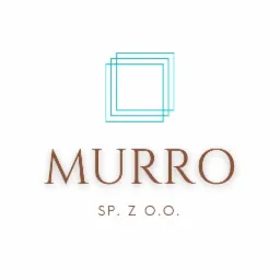 Logo firmy MURRO Sp. z o.o. z trzema turkusowymi kwadratami w górnej części.