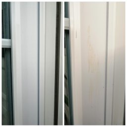 Doczyszczanie okien po zakładaniu elewacji z kleju elewacyjnego 