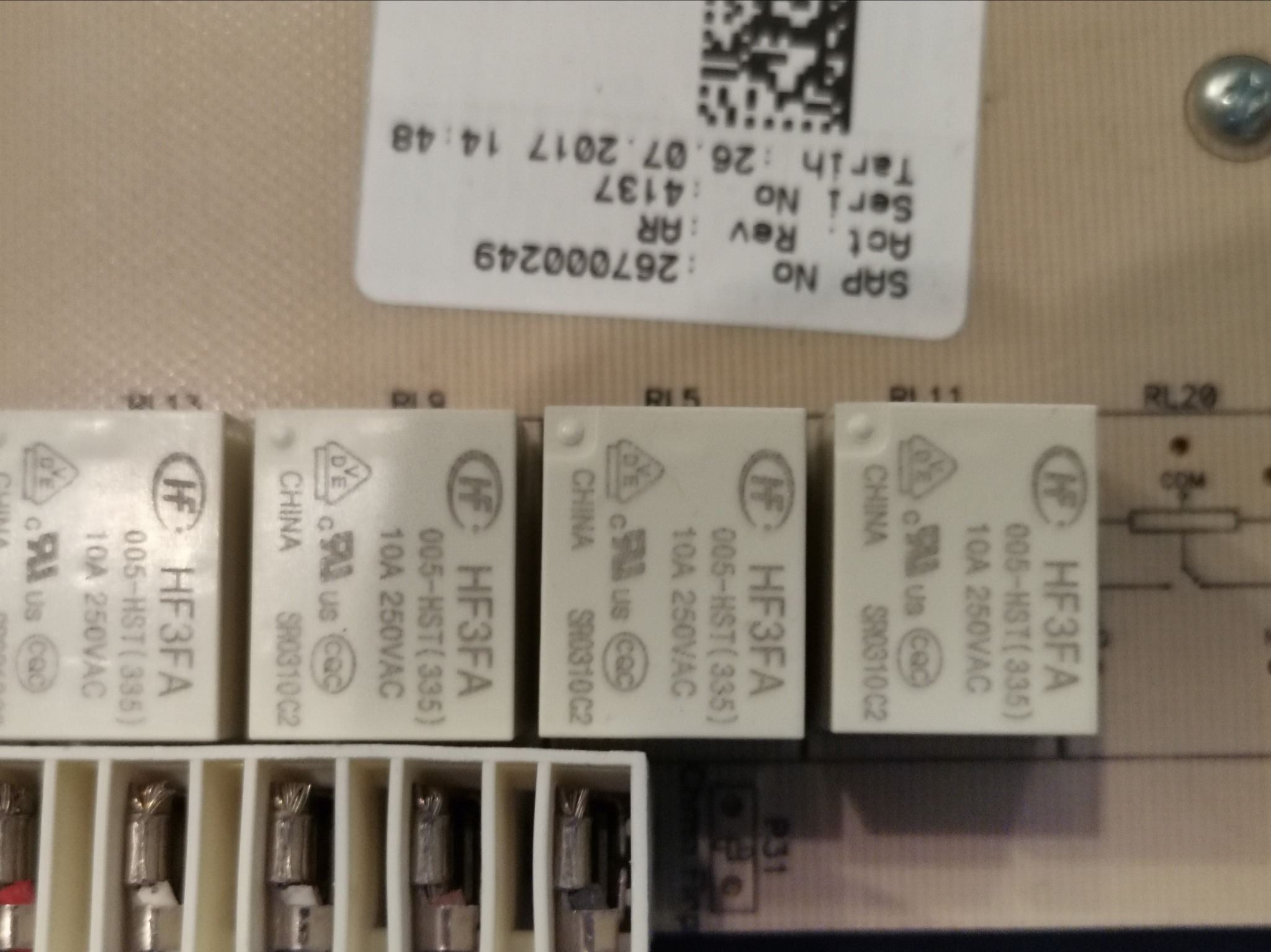 Wymiana przekaźników na płycie sterującej