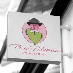 Logo zaprojektowane dla kwiaciarni Pan Tulipan.
