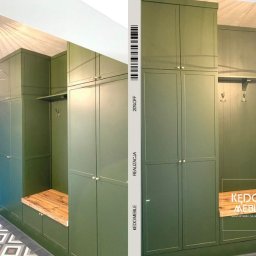 KĘDO Kędzior Dariusz - Szafa w holu wraz z siedziskiem w domu w stylu Farmhouse!
