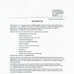 Referencje od firmy G+J po wykonaniu powierzchni biurowej 5640m2