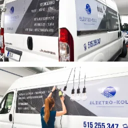 Projekt oraz wykonanie grafiki na samochodzie dostawczym