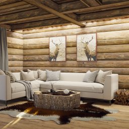 Projekt drewnianego domku w górach. Połączenie jasnej kolorystyki z stylem nawiązującym do architektury Podhala. Przytulne i funkcjonalne wnętrze stworzone z myślą o wypoczynku.
