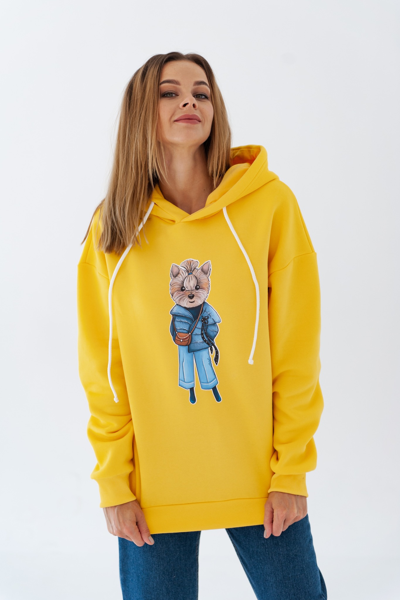 Худи оверсайз. Трикотаж 3-нить (футер) с начесом или 3-нить без начеса (15 цветов). Виниловый принт термоперенос.