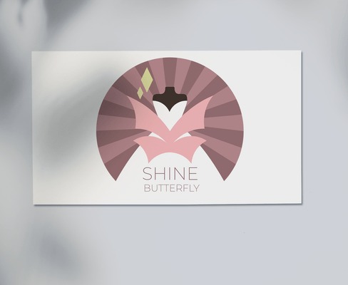 Logotyp dla sukien ślubnych 'Shine Butterfly'