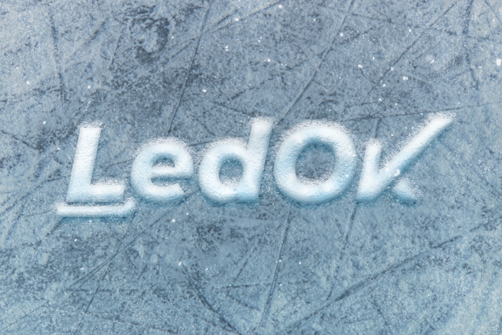 Logotyp sklepu łyżw 'LedOk'