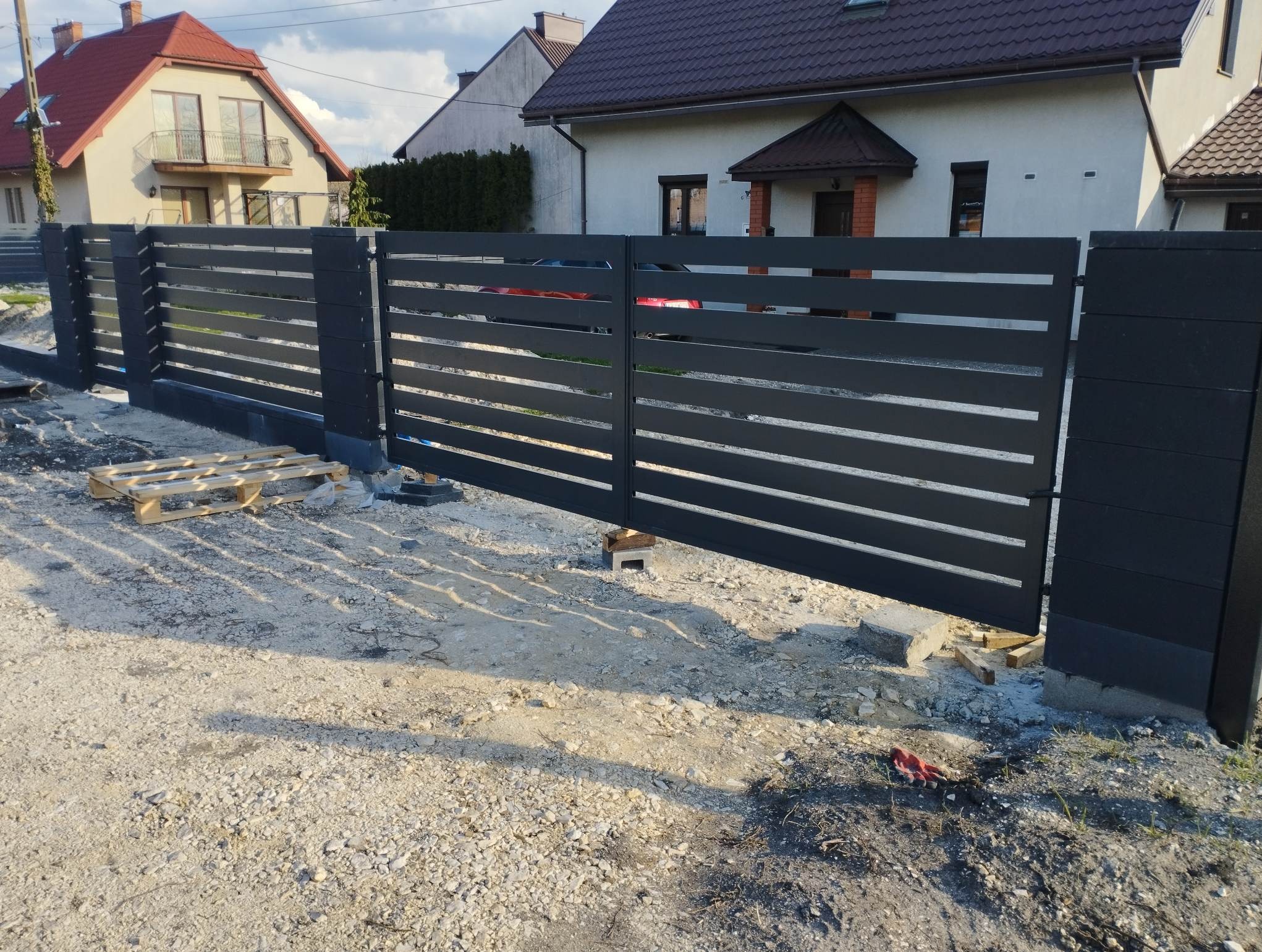 Brama palisadowa aluminiowa