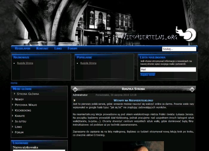 strona www - nieśmiertelni