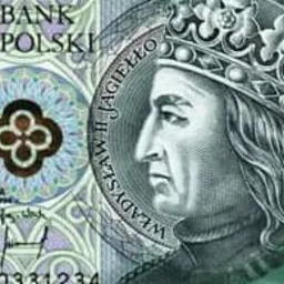 Banknot 100 złotych z portretem Władysława Jagiełły, widoczne detale ornamentów i numer seryjny IG0331234.