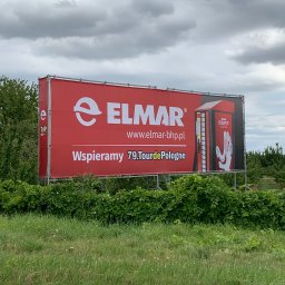 Billboard przy drodze S5 (węzeł Trzebnica)