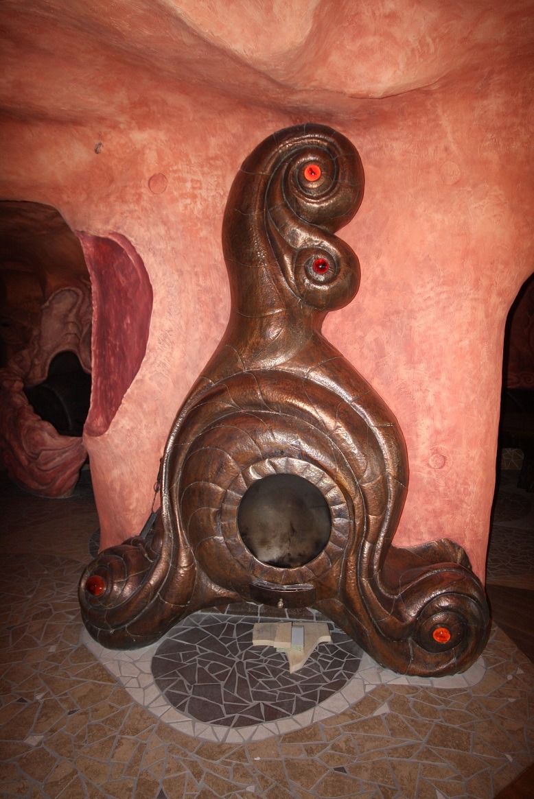 Kominek w restauracji Mauritiana