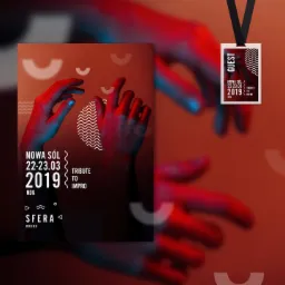 Projekt identyfikacji wizualnej dla Ogólnopolskiego Festiwalu Teatru Tańca. Poster + identyfikator