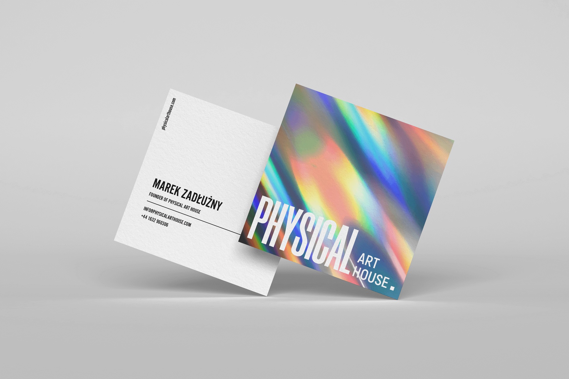 Projekt nowoczesnej wizytówki dla PhysicalArtHouse