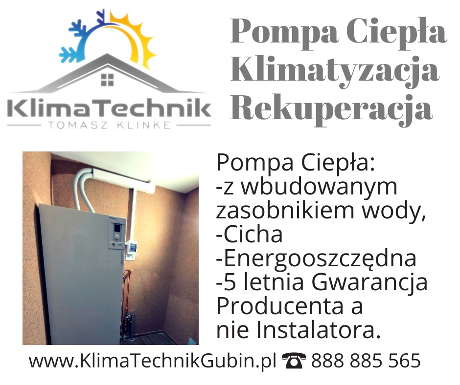 Zdjęcie przedstawia pompę ciepła z zintegrowanym zbiornikiem cwu, zamontowaną w pomieszczeniu z korkową okładziną ścienną. Widoczne rury doprowadzające i odprowadzające wodę.