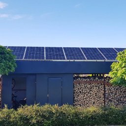 Panel fotowoltaiczne Longi Solar produkują energie elektryczną  w Pysznicy zamontowane przez TK TECH.