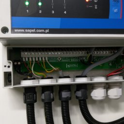 System odcinający dopływ gazu w kotłowni gazowej.