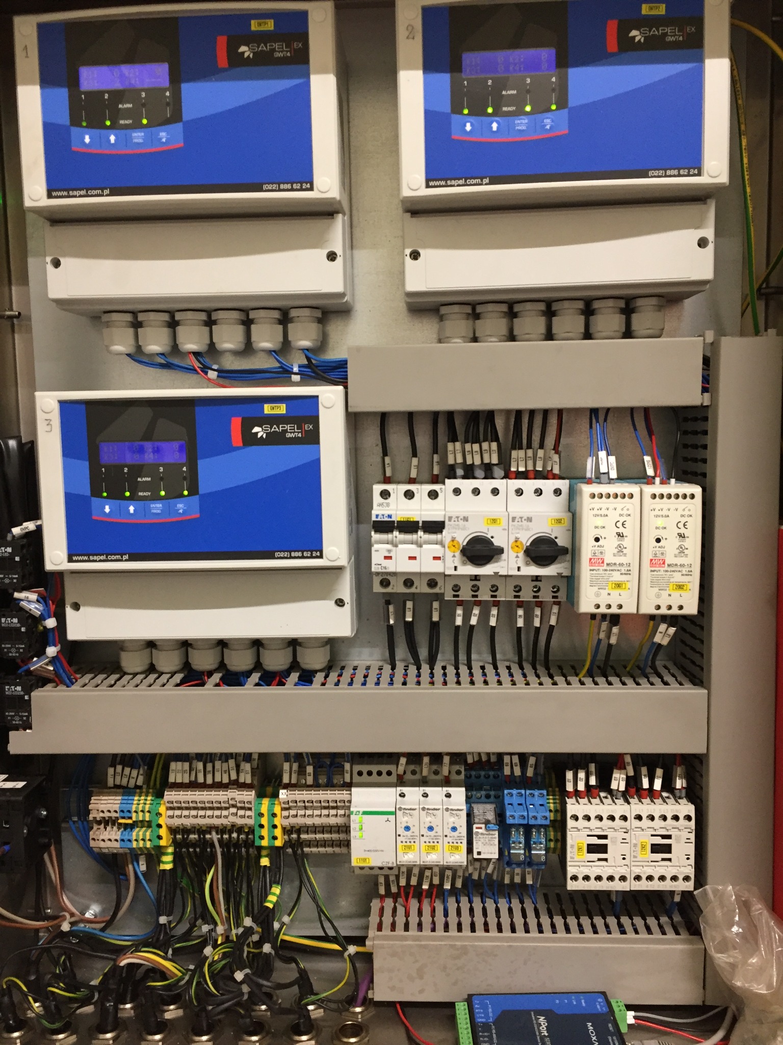 System lokalnego monitoringu gazów współpracujący z systemem typu BMS.